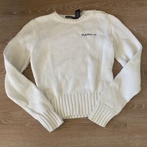 Polo Jeans Ralph Lauren white basic knit sweater